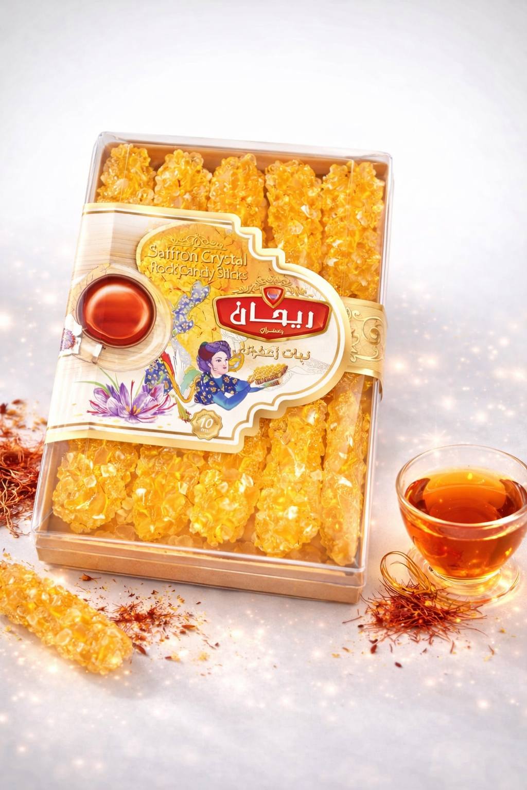 SAFFRON CANDY 12pcs*10 سكر نبات بالزعفران